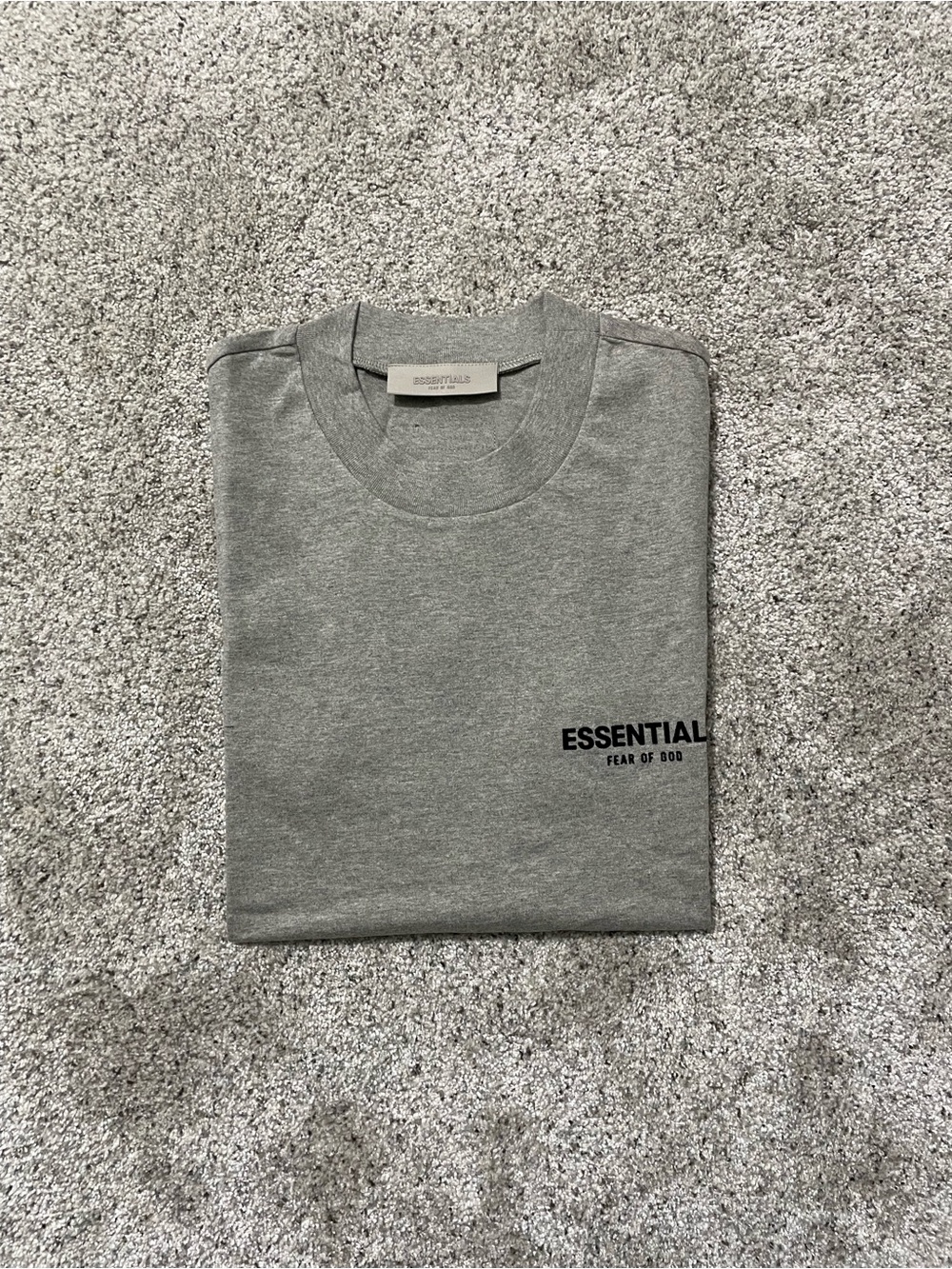 Essentials Gray Logo Crewneck Tee